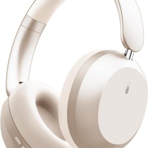Bluetooth Headphones Wireless Over Ear with Microphone 48 Hours Playtime, High Sound Quality Foldable Soft Earpads Earphones for Travel - Starlight