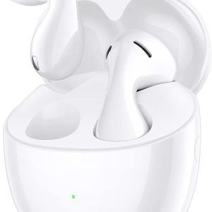 5 Wireless Ear - Bluetooth Earphones with Noise Cancelling - Curved in Ear Headphones with Optimal Fit - Long Battery Life and Water Resistant - Hi- (Ceramic White)