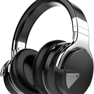 ANC Active Noise Cancelling Wireless Bluetooth OverEar Headphones 40Mm Speakers HiFi Stereo Foldable OnEar Headsets with Mic, 30H Playtime,Black