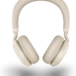 75 Wireless PC Headset with 8Microphone Technology  Dual Foam Stereo Headphones with Advanced Active Noise Cancellation, USBA Bluetooth Adapter and compatibility  Beige