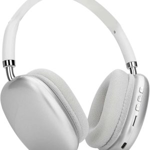 Wireless Bluetooth Over Ear Headphones Up to 28H Battery Life Headset with Microphone Gym Overhead Headphones Compatible with iOS & Android Mobile Phones, Computers, Laptop (Sliver)