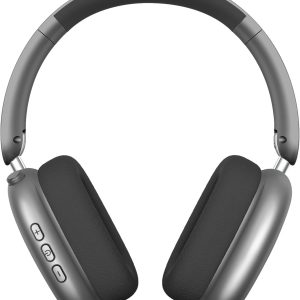 Wireless Over Ear Headphones, Noise Canceling Bluetooth 5.3 Headphones with Microphones,Hi-Res Audio,48H Playtime,Foldable,Breathable Soft Earpads for iOS/Android/Samsung/PC-Space Grey