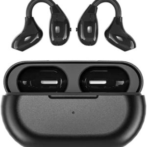 Clip on Earbuds Open Earbuds Wireless Earphones Wireless Bluetooth 5.3 Clip on Headphones Sports Earphones Open Ear Headphones BuiltIn Microphone With Charging Case  Waterproof for Runnin Brown