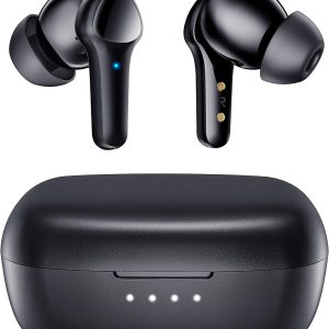 Wireless Earbuds,Bluetooth 5.3 Ear buds Immersive Sound Hi-Fi Stereo  Waterproof Headsets Premium Deep Bass Headphones with 4 Mics Call Noise Cancelling Earphones for iOS,Android,Workout - Black